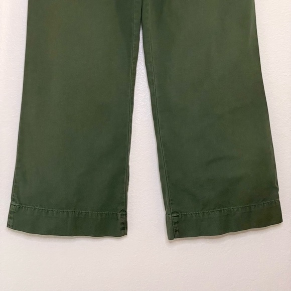 The GREAT. The General Pant Wide Leg Flare High Waist Trouser Pine Green 25 - Picture 8 of 16